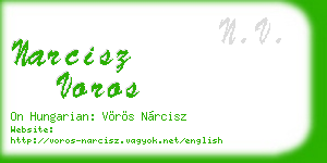narcisz voros business card
